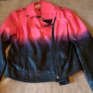 Vintage ombré leather jacket